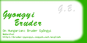 gyongyi bruder business card